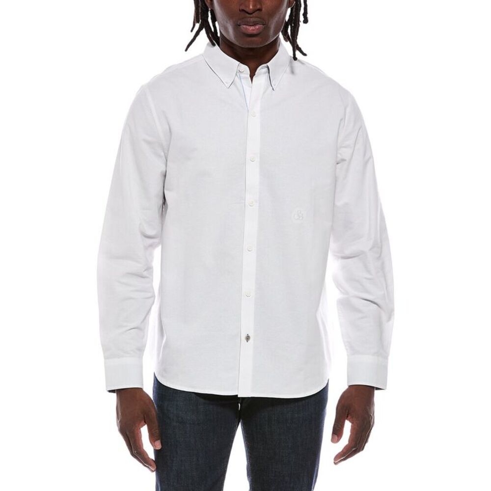 Scotch & Soda Mens Oxford Shirt, White
